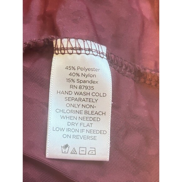 Susan Graver‎ Womens XS Maroon Burn Out Velvet Open Sleeveless Top - Picture 6 of 9